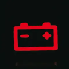 Czerwona kontrolka akumulatora na desce rozdzielczej. Sygnalizuje problem z ładowaniem lub samym akumulatorem.