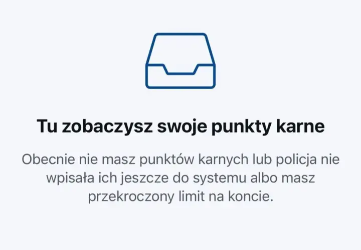 Tu sprawdzisz, ile punktów karnych ma młody kierowca. Obecnie brak wpisów lub przekroczony limit.