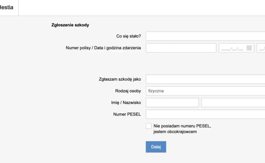 Zgłoszenie szkody w Hestii - jak zrobić to bez opóźnień
