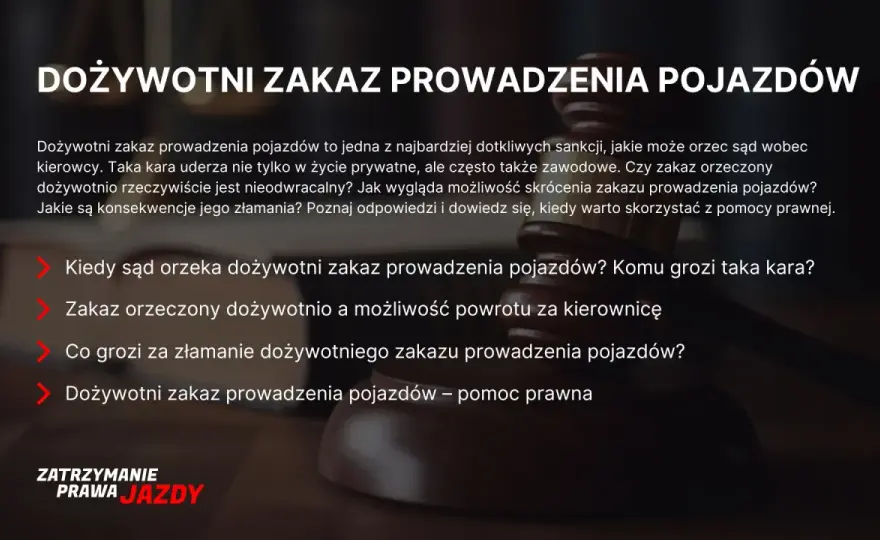 Zakaz prowadzenia pojazdów - co grozi i kiedy wrócisz do jazdy