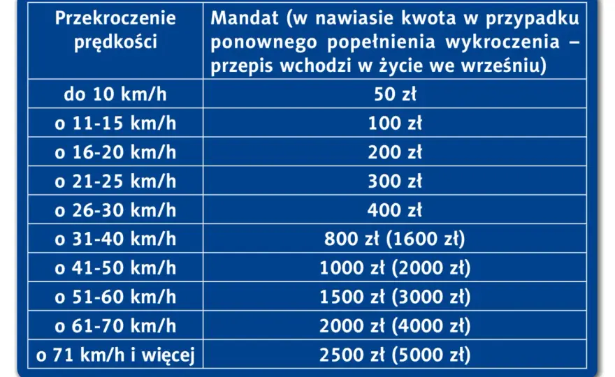 Taryfikator mandatów w Polsce - punkty karne i najdroższe wykroczenia