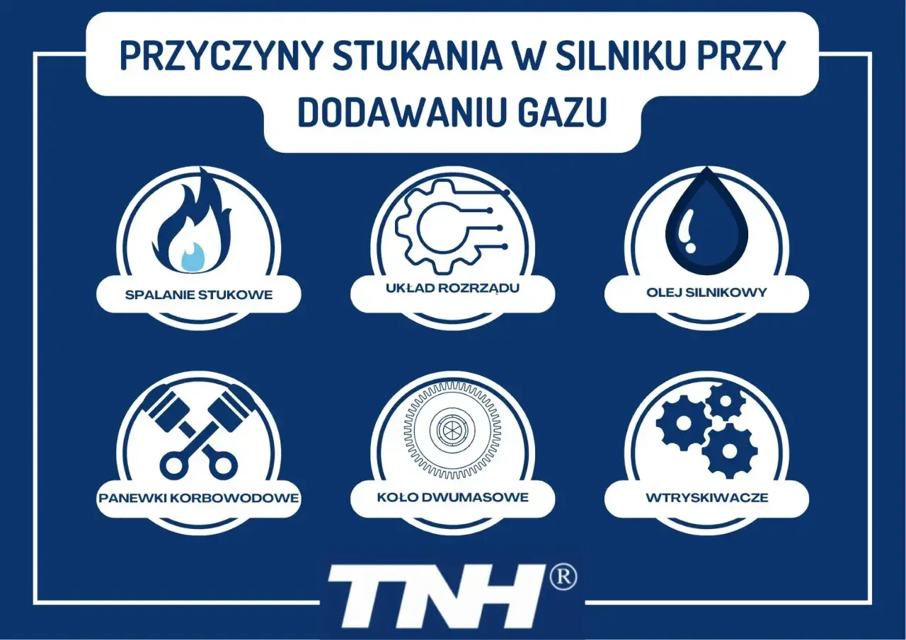 Przyczyny stukania w silniku: spalanie stukowe, układ rozrządu, olej silnikowy, panewki korbowodowe, koło dwumasowe, wtryskiwacze.