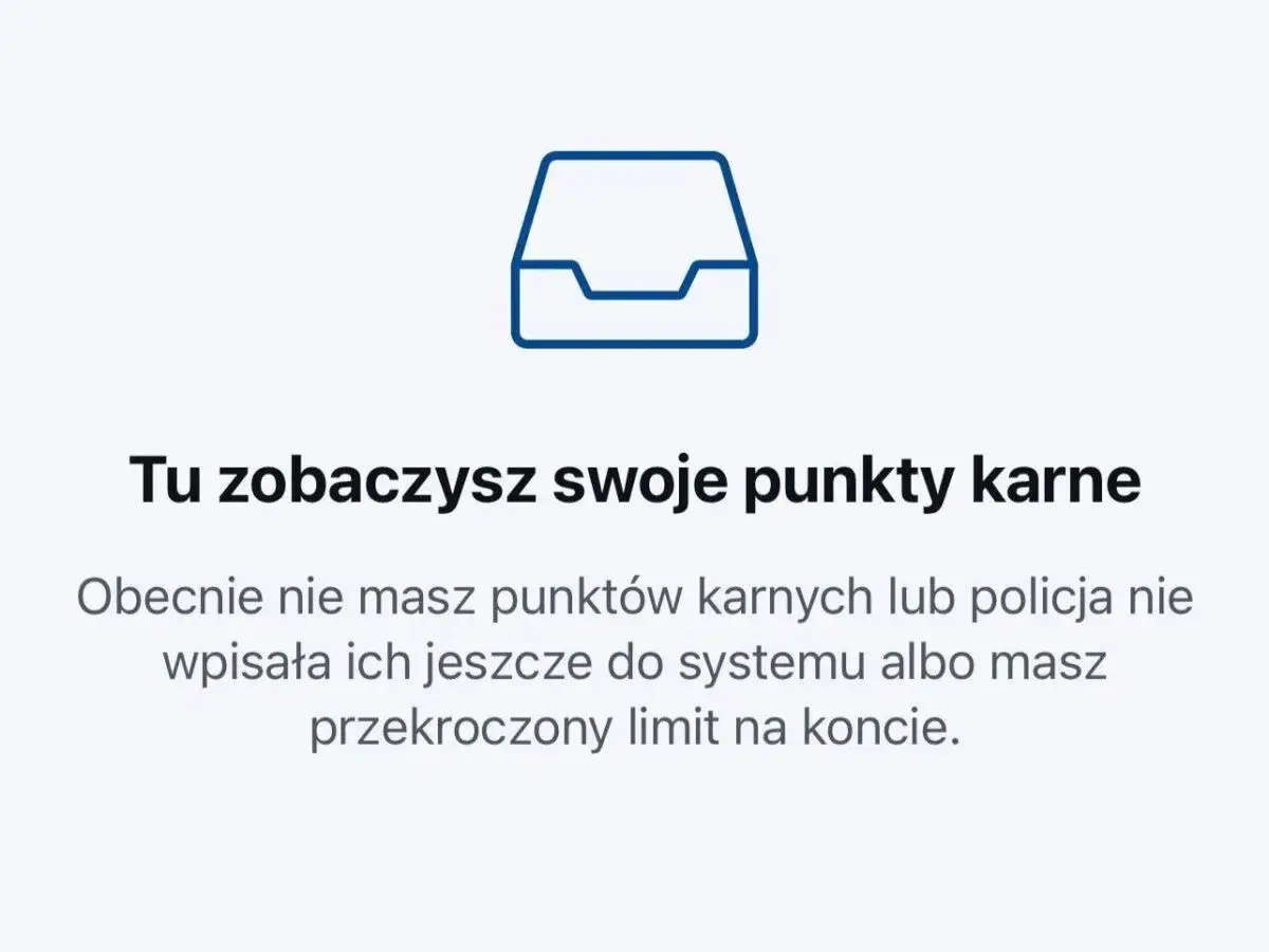 Tu sprawdzisz, ile punktów karnych ma młody kierowca. Obecnie brak wpisów lub przekroczony limit.